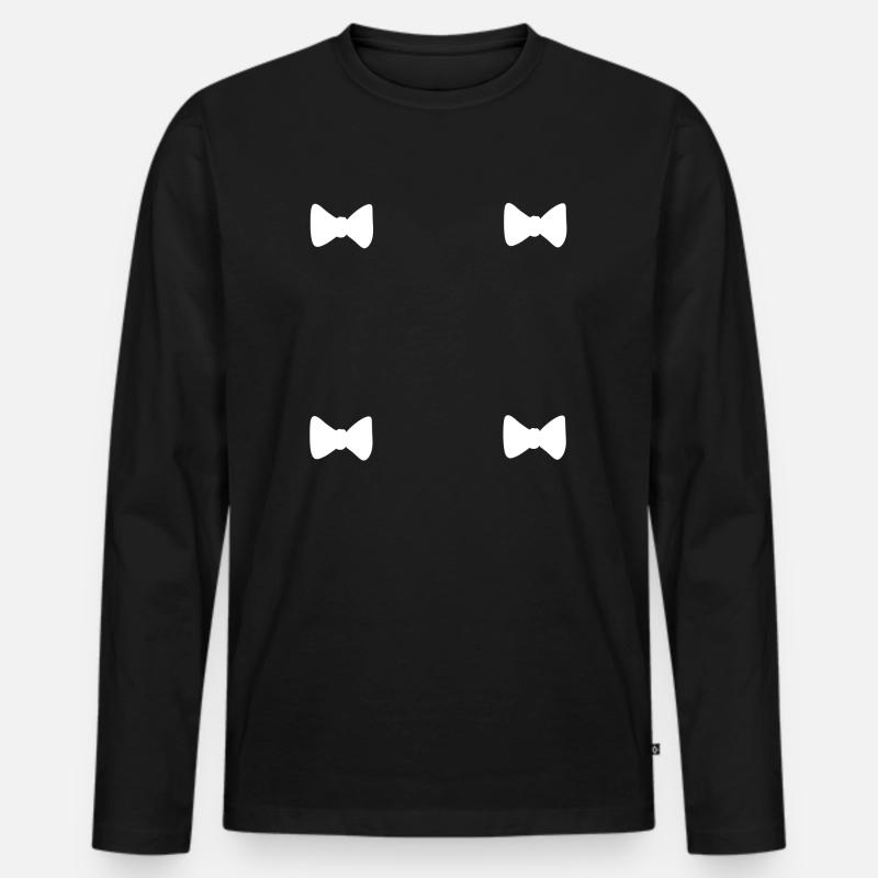 Four Loops Loop Icon - Men's Premium Organic Long Sleeve Shirt - black
