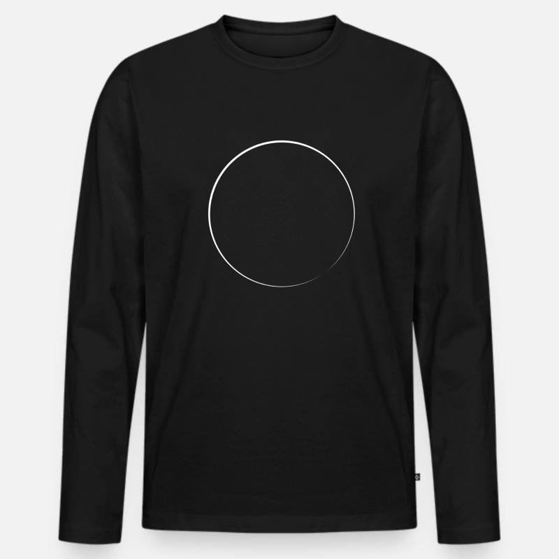 kreis form symbol - Männer Premium Bio Langarmshirt - Schwarz