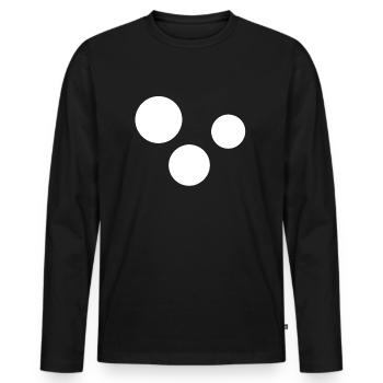 drei kreise kreis - Männer Premium Bio Langarmshirt - Schwarz - Vorne - Nico (187cm)