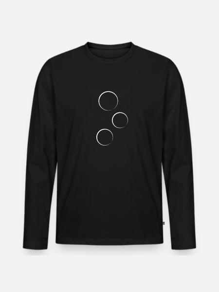 Circle Three Circles Shape Symbol - Men's Premium Organic Long Sleeve Shirt - black