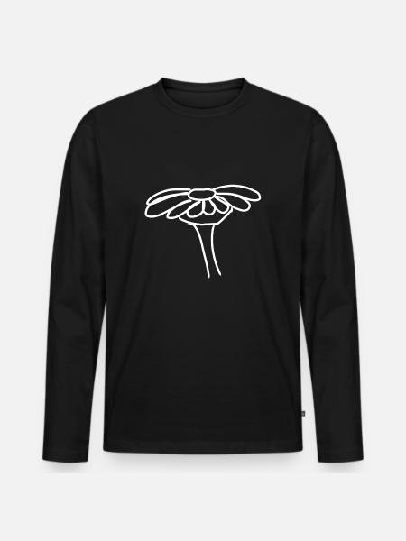 Flower icon page - Men's Premium Organic Long Sleeve Shirt - black