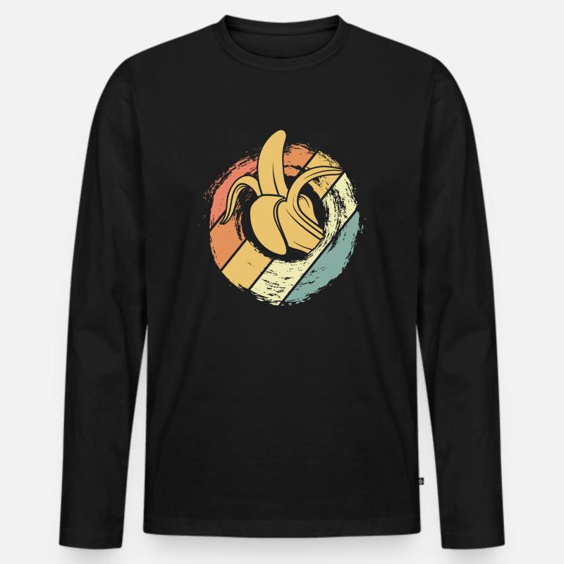 Banane High Carb - Männer Premium Bio Langarmshirt - Schwarz
