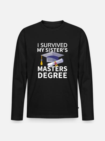 Masterstudium Uni | Abschlussgeschenk Schwester - Männer Premium Bio Langarmshirt - Schwarz