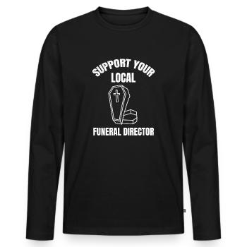 Undertaker gift | Undertaker - Men's Premium Organic Long Sleeve Shirt - black - Front - Nico (187cm)