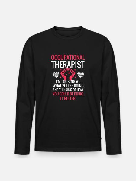 Ergoterapeut gave | Ergoterapeut - Premium økologisk langærmet T-shirt til mænd - sort