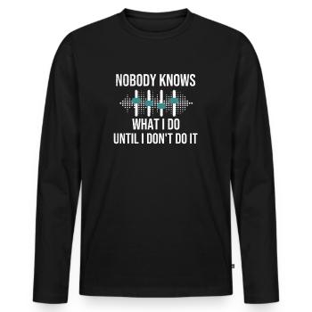 Sound Engineer Gift Sound Engineer Sound Engineer - Men's Premium Organic Long Sleeve Shirt - black - Front - Nico (187cm)