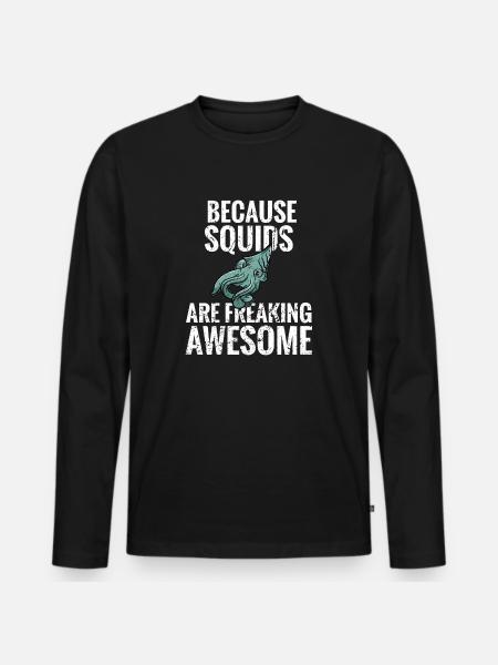 Squid gift squid lover Calamari - Men's Premium Organic Long Sleeve Shirt - black