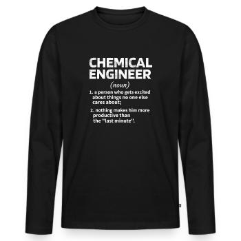 Chemical Engineer Chemical Engineer Gift Idea - Men's Premium Organic Long Sleeve Shirt - black - Front - Nico (187cm)