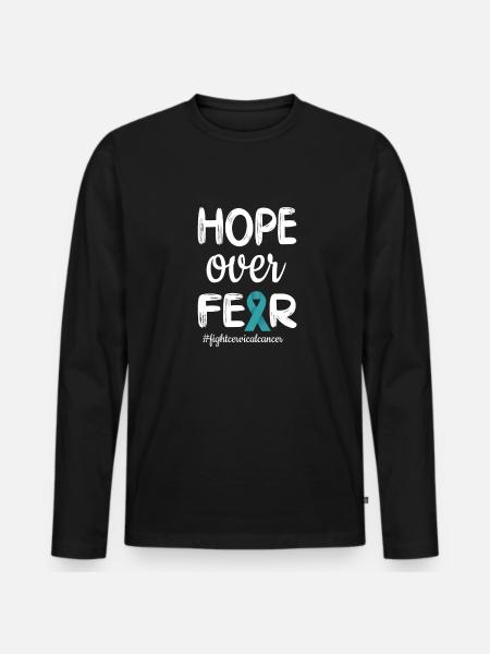 Gebärmutterhalskrebs Kämpferin Krebs Bewusstsein - Männer Premium Bio Langarmshirt - Schwarz