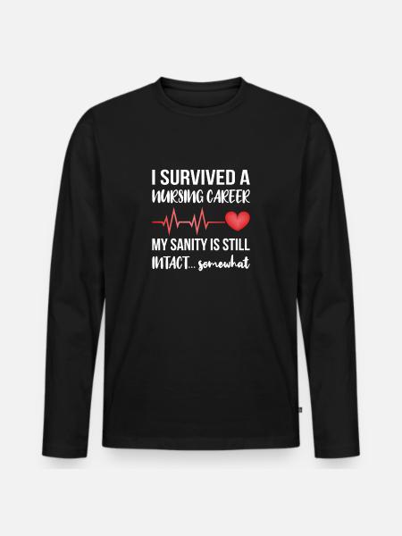 Nurse Retirement Gift Retirement - Men's Premium Organic Long Sleeve Shirt - black