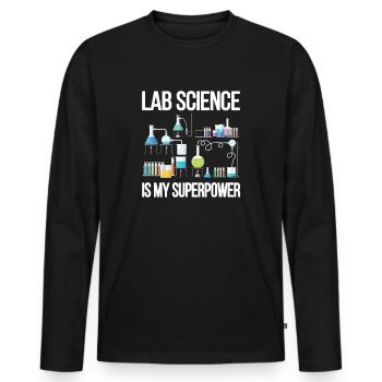 Laboratory Technician Medical Technician Laboratory Technician Lab Tech - Men's Premium Organic Long Sleeve Shirt - black - Front - Nico (187cm)