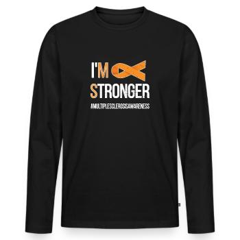 Multiple Sklerose MS Kämpfer World MS Day Sklerose - Männer Premium Bio Langarmshirt - Schwarz - Vorne - Nico (187cm)