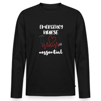 Nurse emergency room emergency nurse - Men's Premium Organic Long Sleeve Shirt - black - Front - Nico (187cm)