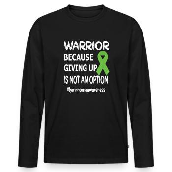 Lymphome combattants Hodgkin-lymphome Cancer des glandes lymphatiques - T-shirt manches longues Premium bio Homme - noir - Devant - Nico (187cm)