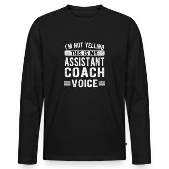 Assistant Coach Lustig Assistant Coach Assistant Coach - Men's Premium Organic Long Sleeve Shirt - black - Front - Nico (187cm)