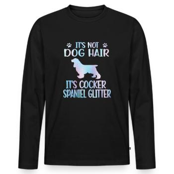 Cocker Épagneul Cocker propriétaire de l’épagneul - T-shirt manches longues Premium bio Homme - noir - Devant - Nico (187cm)