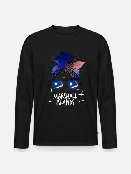 Marshall Islands - Men's Premium Organic Long Sleeve Shirt - black