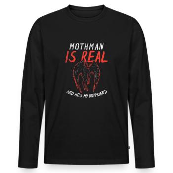 L’amour de Mothman pour les fans de Cryptid - T-shirt manches longues Premium bio Homme - noir - Devant - Nico (187cm)