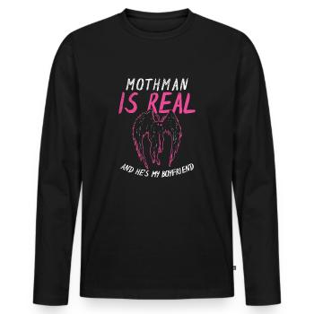 L’amour de Mothman pour les fans de Cryptid - T-shirt manches longues Premium bio Homme - noir - Devant - Nico (187cm)