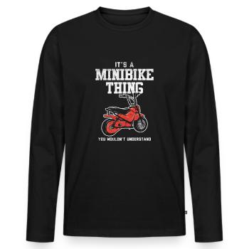 Amateurs de minibike : c’est un truc de minibike - T-shirt manches longues Premium bio Homme - noir - Devant - Nico (187cm)