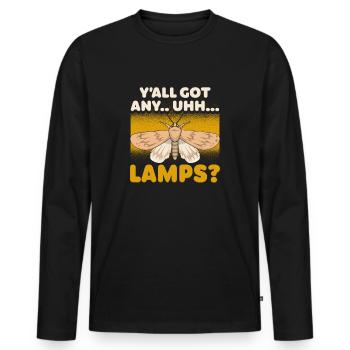 Vous avez tous des lampes Entomologiste Moth disant - T-shirt manches longues Premium bio Homme - noir - Devant - Nico (187cm)