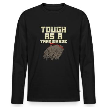 Stark Wie Ein Bärtierchen – Mikrobiologen Humor - Männer Premium Bio Langarmshirt - Schwarz - Vorne - Nico (187cm)