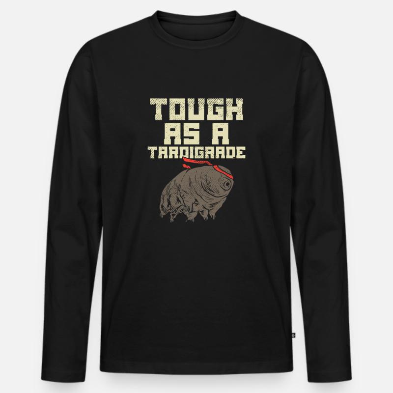 Stark Wie Ein Bärtierchen – Mikrobiologen Humor - Männer Premium Bio Langarmshirt - Schwarz