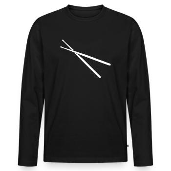 Drum Sticks - Batterie - Batterie - T-shirt manches longues Premium bio Homme - noir - Devant - Nico (187cm)