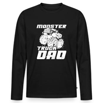 Monster Truck Dad Vatertag Papa Monster Trucks - Männer Premium Bio Langarmshirt - Schwarz - Vorne - Nico (187cm)