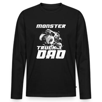 Monster Truck Dad Vatertag Papa Monster Trucks - Männer Premium Bio Langarmshirt - Schwarz - Vorne - Nico (187cm)