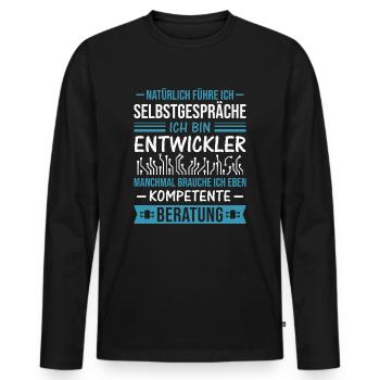 Elektronik Hardware Entwickler Elektrotechnik - Männer Premium Bio Langarmshirt - Schwarz - Vorne - Nico (187cm)