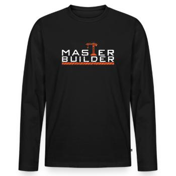 Master Builder I Builder Gifts - Men's Premium Organic Long Sleeve Shirt - black - Front - Nico (187cm)