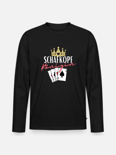 Sheep's Head Queen - Men's Premium Organic Long Sleeve Shirt - black