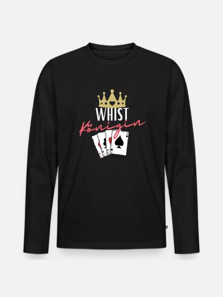 Whist Queen - Men's Premium Organic Long Sleeve Shirt - black