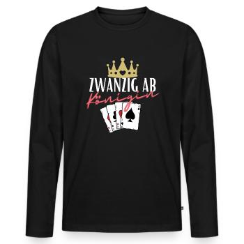 Twenty from Queen - Men's Premium Organic Long Sleeve Shirt - black - Front - Nico (187cm)