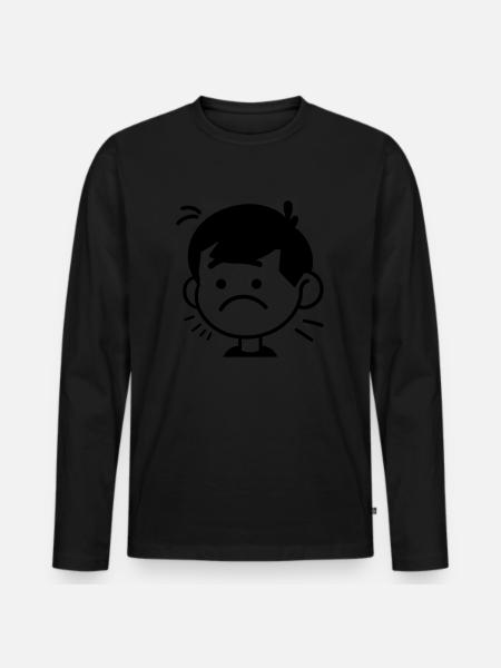fatigue - Men's Premium Organic Long Sleeve Shirt - black