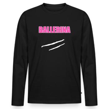 Ballerina Pepp Line Koks Ecstasy Lustiger Spruch - Männer Premium Bio Langarmshirt - Schwarz - Vorne - Nico (187cm)