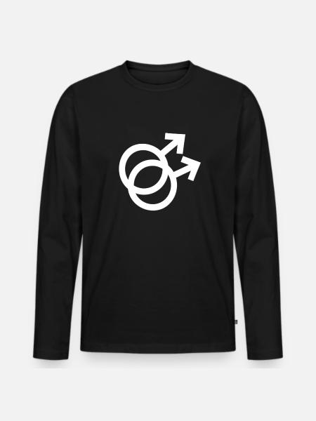 Gay Pride - Men's Premium Organic Long Sleeve Shirt - black