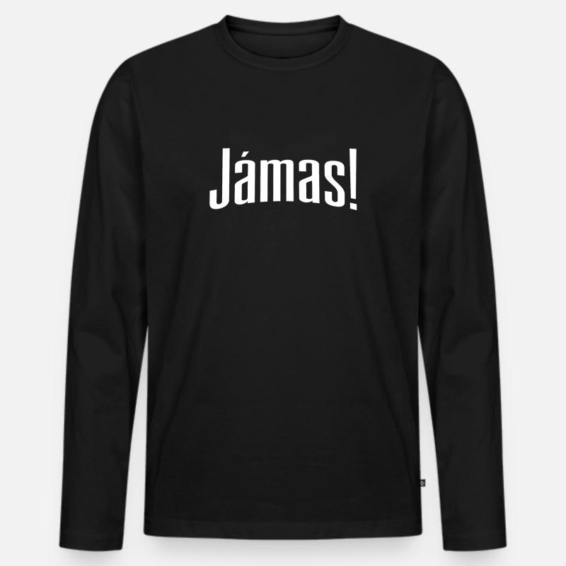 Jámas - Männer Premium Bio Langarmshirt - Schwarz