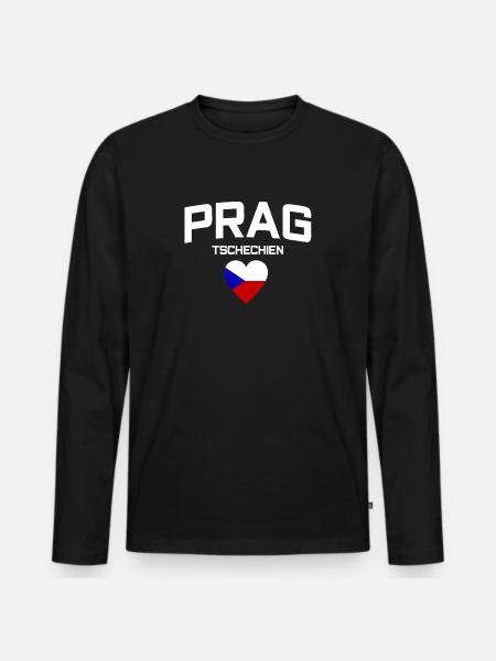 Prague Czech Republic - Men's Premium Organic Long Sleeve Shirt - black