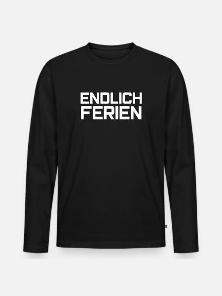 Finally vacation - Men's Premium Organic Long Sleeve Shirt - black