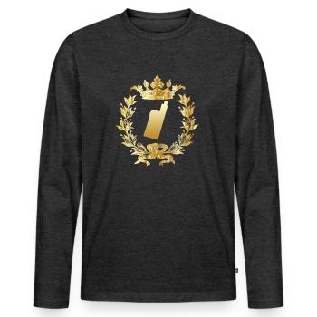 E-zigarette Vape Ecig Dampfer Geschenk - Männer Premium Bio Langarmshirt - Anthrazit meliert - Vorne - Nico (187cm)