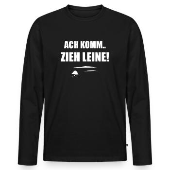 Drogen Kokain Speed Lustiger Spruch Feiern Party - Männer Premium Bio Langarmshirt - Schwarz - Vorne - Nico (187cm)