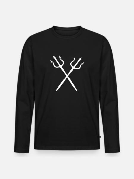 Trident trident - T-shirt manches longues Premium bio Homme - noir