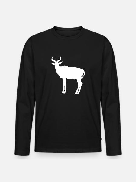 antelope - Men's Premium Organic Long Sleeve Shirt - black