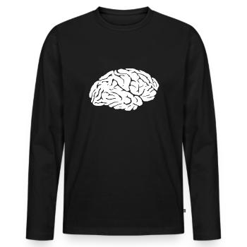 Cerveau de Gehirn - T-shirt manches longues Premium bio Homme - noir - Devant - Nico (187cm)