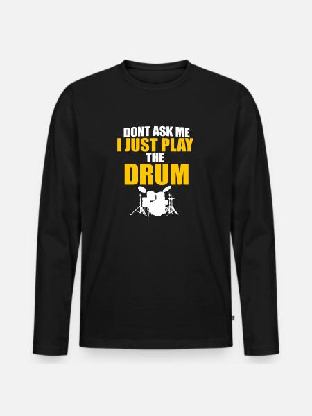 Percussionniste - T-shirt manches longues Premium bio Homme - noir