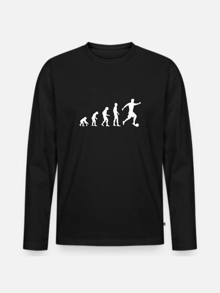 Football evolution - Men's Premium Organic Long Sleeve Shirt - black