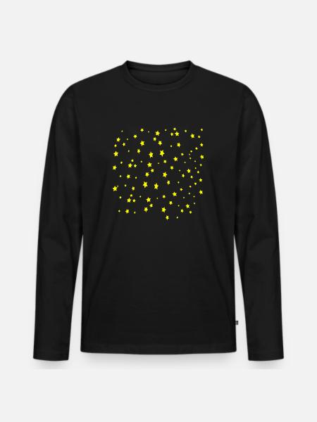 starry sky - Men's Premium Organic Long Sleeve Shirt - black