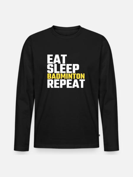badminton - Men's Premium Organic Long Sleeve Shirt - black